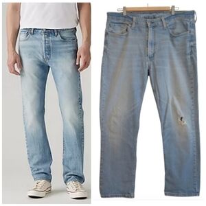 LEVIS 514 Straight Fit Light Blue Denim Jeans 38x30